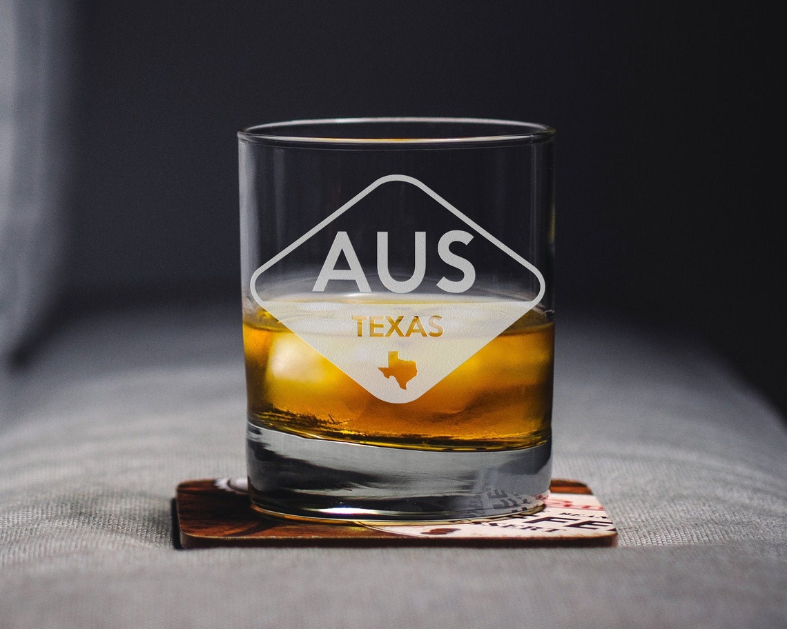 Austin Rocks Glass | Austin Whiskey Glass - Austin Glass - AUS Glass ...