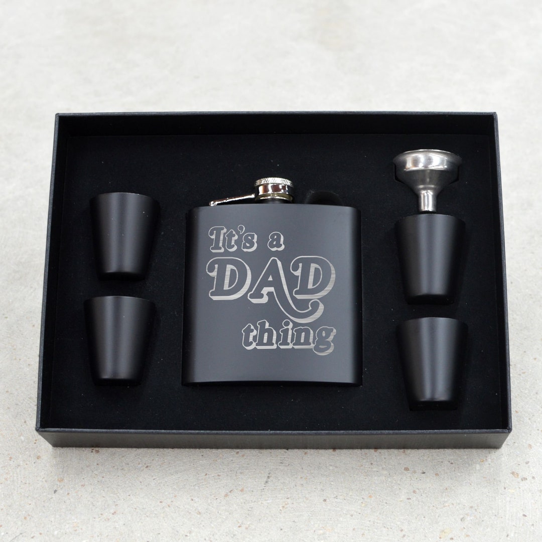 Dad Gift Flask. It's a Dad Thing Flask. New Dad Flask Set Gift. Dad ...