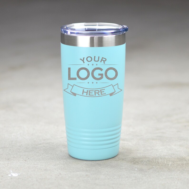 Custom Business Logo Tumblers. 20 Oz Stainless Steel Insulated Etsy