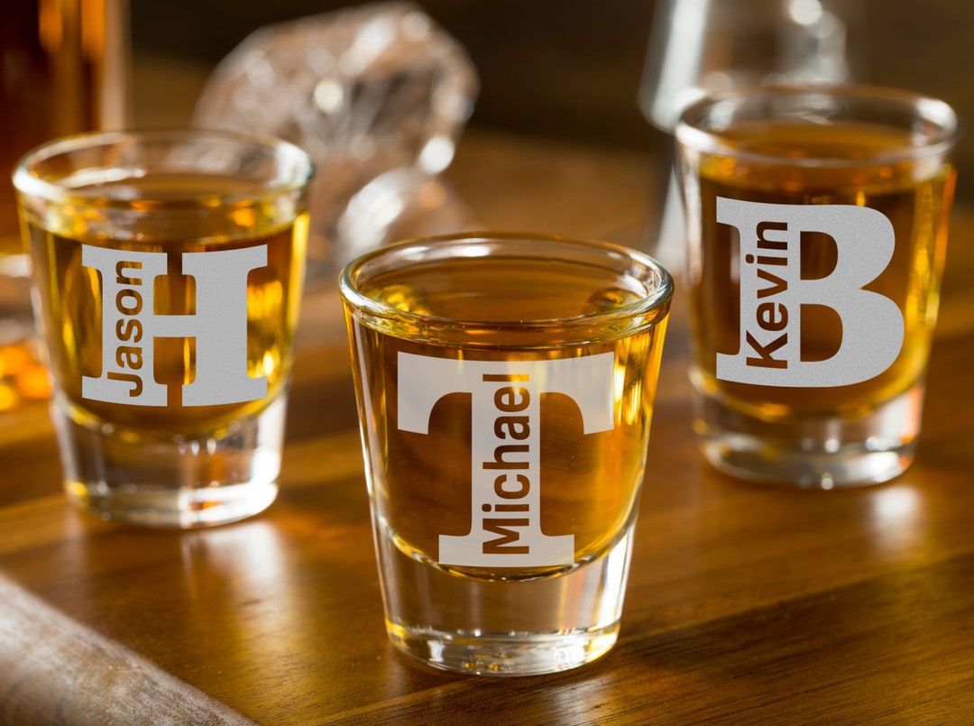 Personalized Shot Glasses. Matching Groomsman Shot Glass Gift