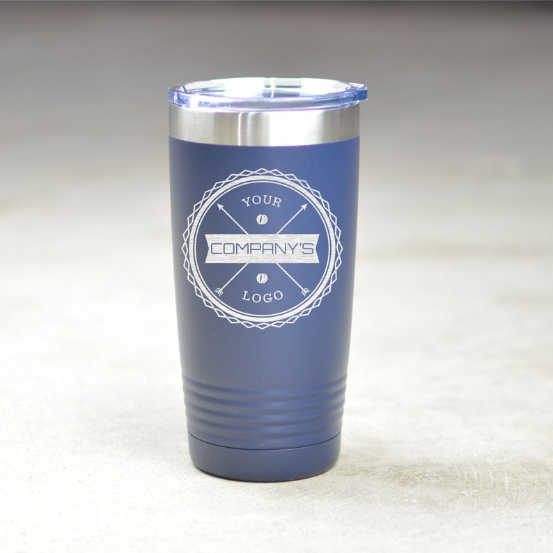 Custom Logo Tumblers. Custom Business Logo 20 oz Stainless Etsy