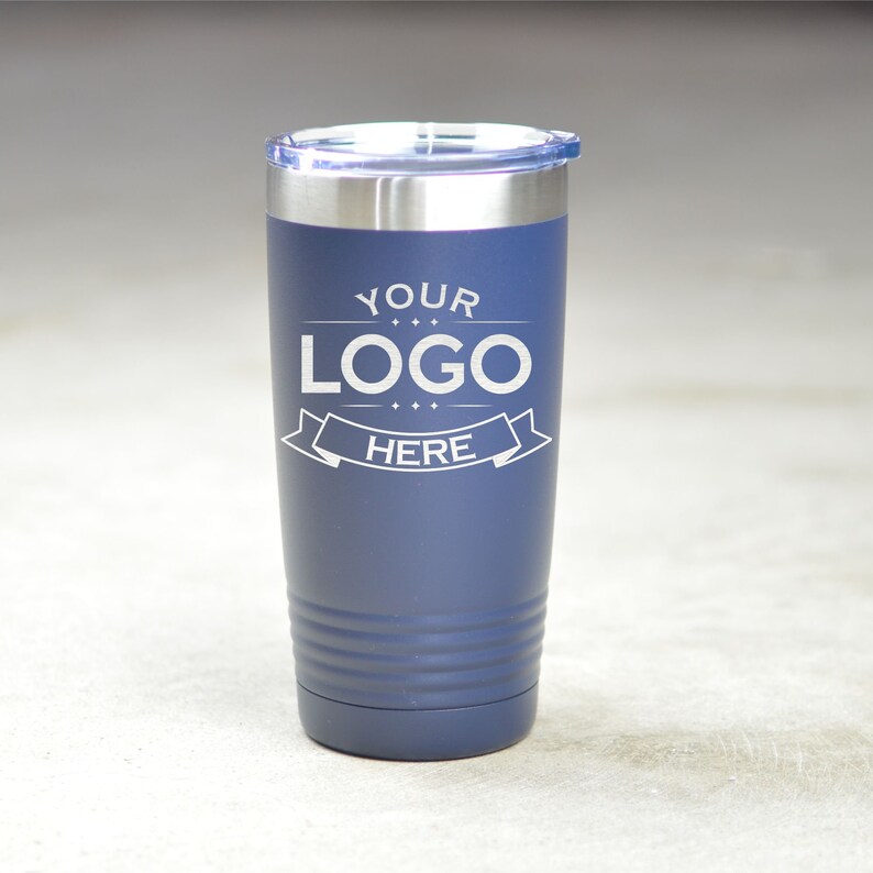 Custom Business Logo Tumblers. 20 Oz Stainless Steel Insulated Etsy