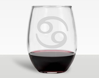 Copa de vino con tu signo del zodiaco. Copa de vino astrológica. Copa de vino con tu signo astrológico. Regalo del zodiaco. Copas astrológicas. Copa de vino con tu signo.