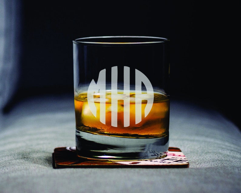 BRVOglass Monogram Rocks Glass