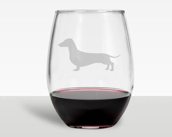 Dachshund - Dachshund Wine Glass - Dog Wine Glass - Funny Wine Glass - Wine Glass - Wine Glasses - Wine Gift