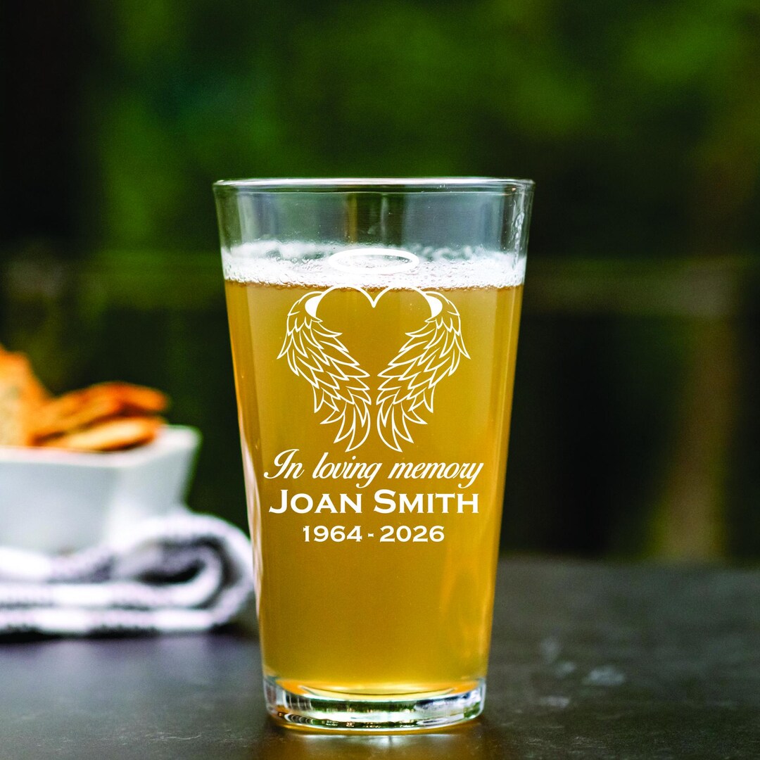 Memory Toast Custom “in Memory Of” Glass. Memorial Glass Celebrate, Toast, Honor ...
