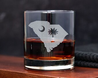 Vaso de whisky Palmetto - Vaso de whisky de Carolina del Sur - Vaso Palmetto - Vaso de Carolina del Sur - Palmetto - Carolina del Sur