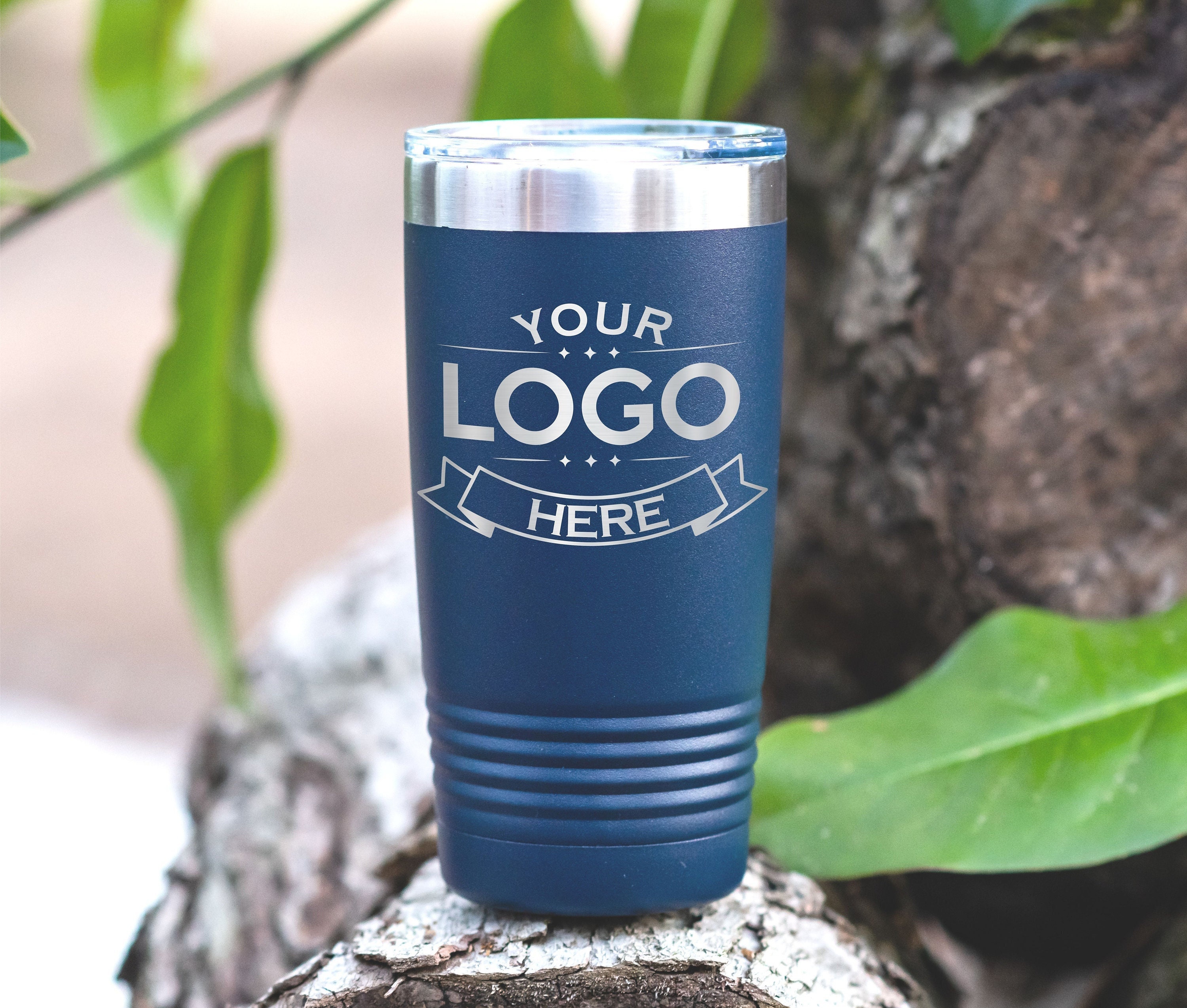 Custom Engraved Logo 20 oz Bulk Tumblers, Corporate Gift Idea Small Bu –  Broquet