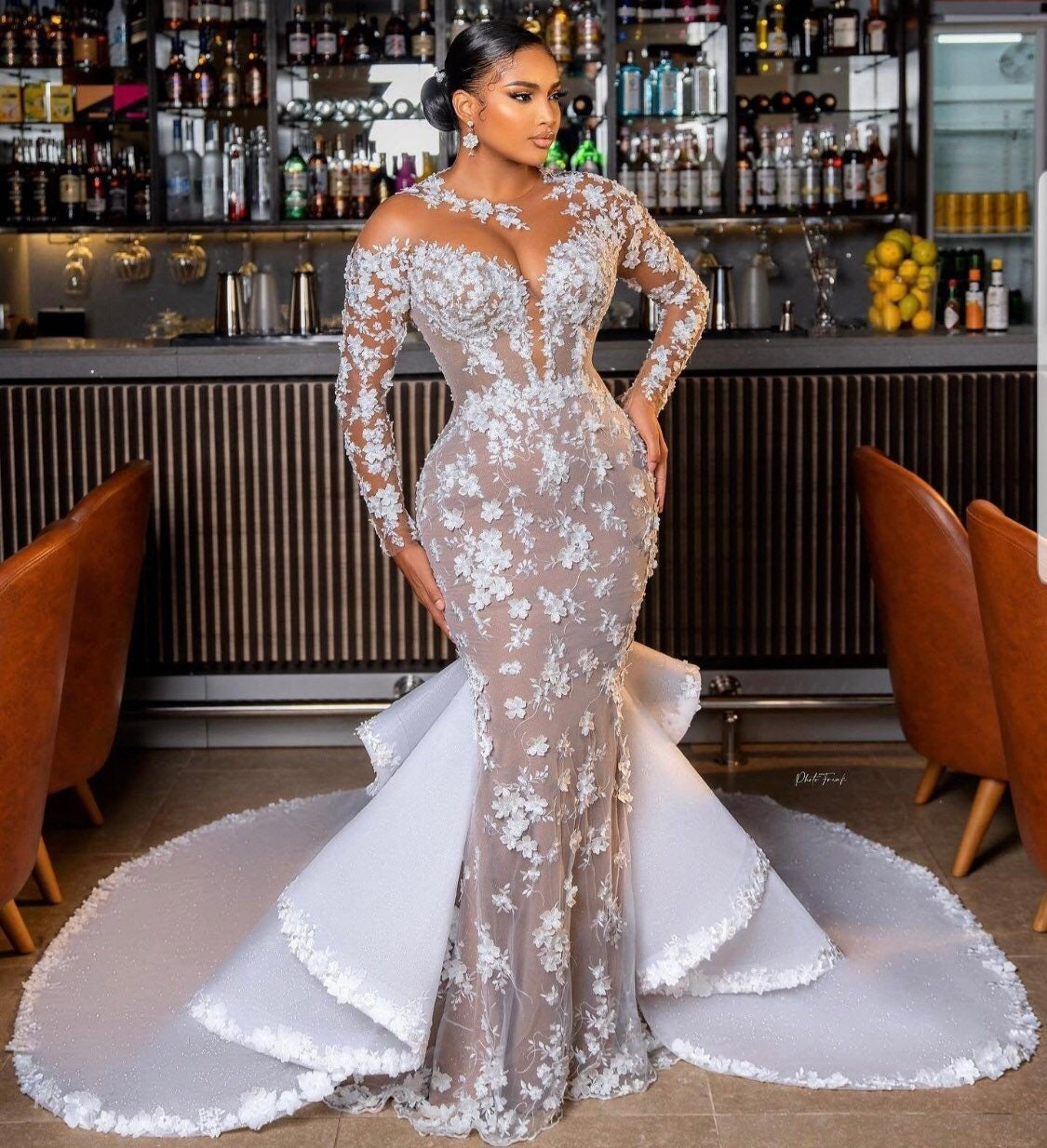 bride reception wedding dress