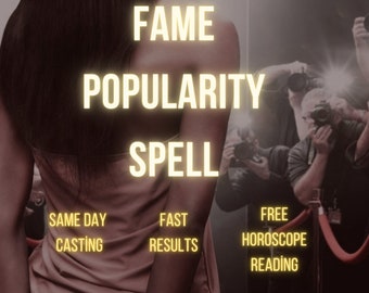 Powerfull Fame Popularity Spell Social Media Same Day Casting Black White Magic