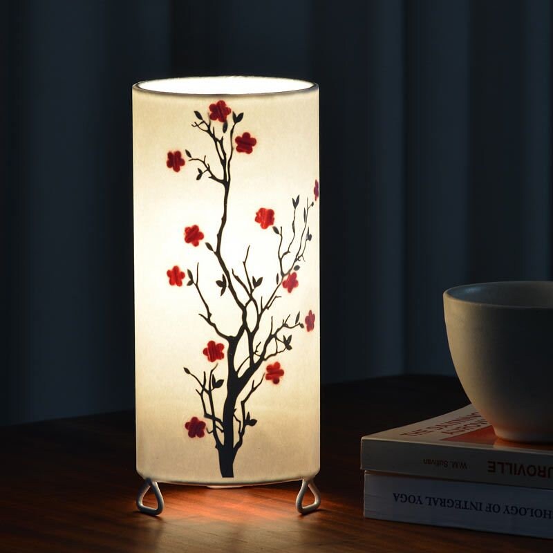 Japanese Cherry Blossom Table Lamp Handmade grass or leaf Etsy