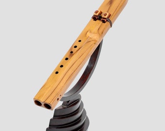 FLUTE KUZHAL NATIVE – Double | Wood Overtone Flute | Bansuri | Handcrafted High-Quality Instrument