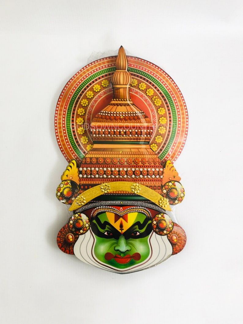 Handmade Wooden Kerala Kathakali Face Mask Wall Hanging Etsy