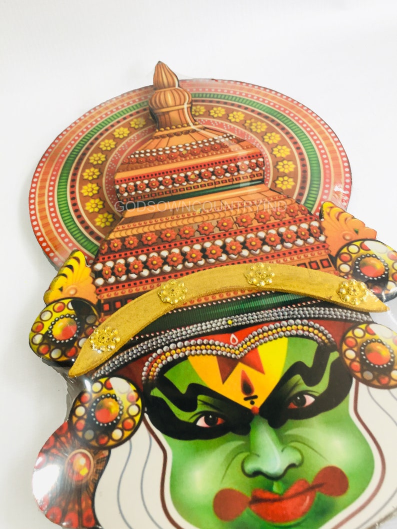 Handmade Wooden Kerala Kathakali Face Mask Wall Hanging Etsy