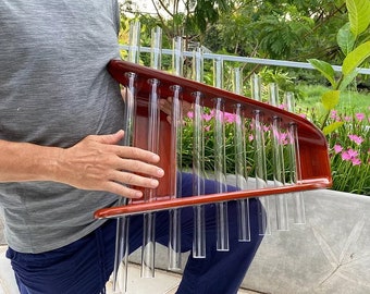 VEENA CRYSTAL GLASSOPHONE / Instrumento de vidrio con calidad de sonido única / Herramienta de curación de sonido / Sonorium
