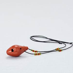 Natural Handmade Clay Whistle | Ancient Ocarina-Like Wind Instrument