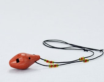 Natural Handmade Clay Whistle | Ancient Ocarina-Like Wind Instrument