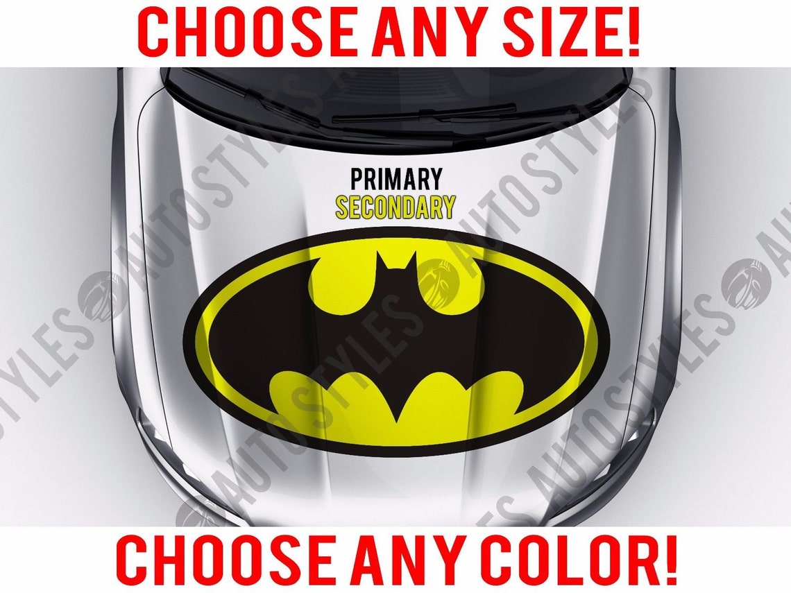 Hood BATman Car Door Knight Decal DC Vinyl Sticker Arkham Any Etsy