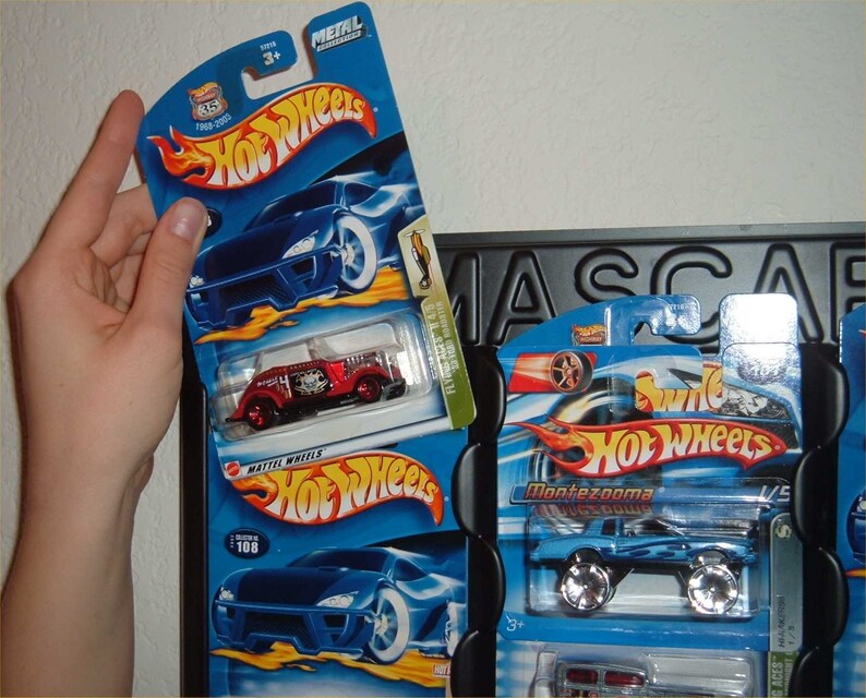 Hot wheels Display Case Black or White for carded cars w Etsy