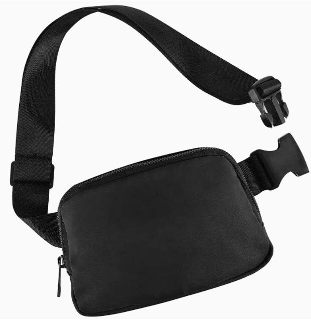 Perfect Black Everywhere Nylon Belt Bag Adjustable Strap Etsy