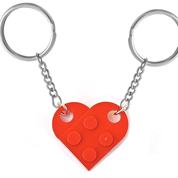 brick heart keychain