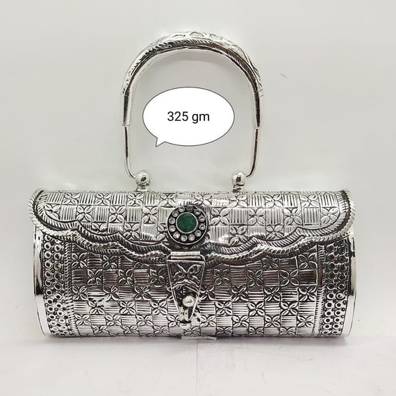 Buy Silver Gray Real Ostrich Feather Handbag, Gatsby Art Deco Silver  Crystal Clutch Purse, Wedding Clutch , 1920s Flapper Handbag, Made to Order  Online in India… | Wedding purse, Wedding clutch, Crystal handbag