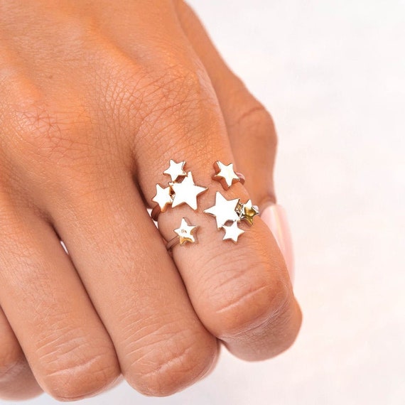 925 Sterling Silver Star Ring Tiny Star Ring in Silver 