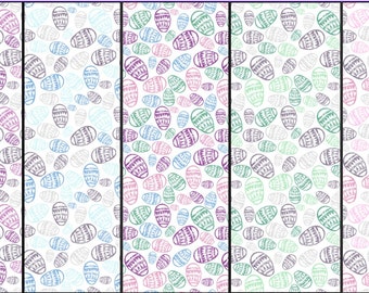 Descarga digital - 5 diseños de huevos de Pascua - Paquete PNG (3000px por 3000px)