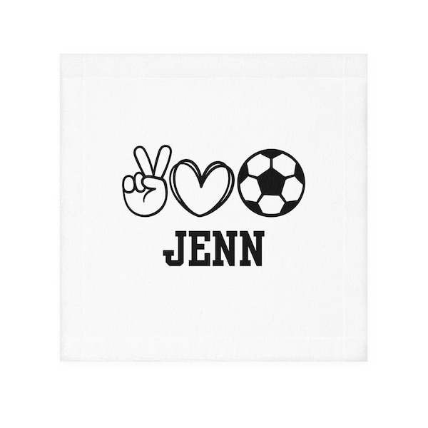 Personalized Soccer Cloth (Rally, Cleaning, Sweat, Cleaning Cloth/Towel) - 3 Designs (12in by 12in)