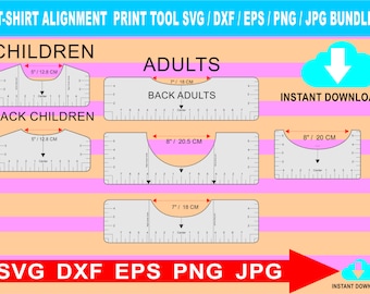 Tshirt Ruler SVG, T-shirt Alignment Tool Graphic by NGISED