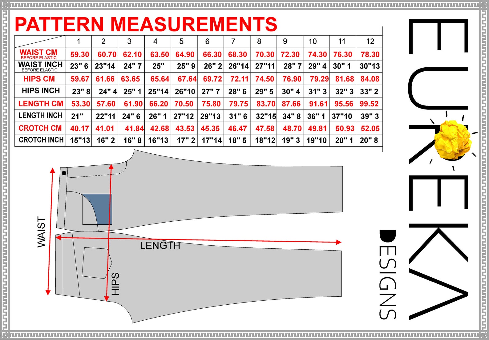 Girl Jeans Denim PDF Template, Sewing Instructions, 5 Pockets Trousers ...