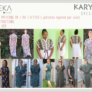 Maxi Tunic Template Dress PDF Patterns. Summer Dress PDF,Greek Style Dress Patterns, 0-30 sizes USA, Digital Download Patterns, Easy Sewing