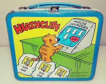 vintage metal lunch boxes with thermos