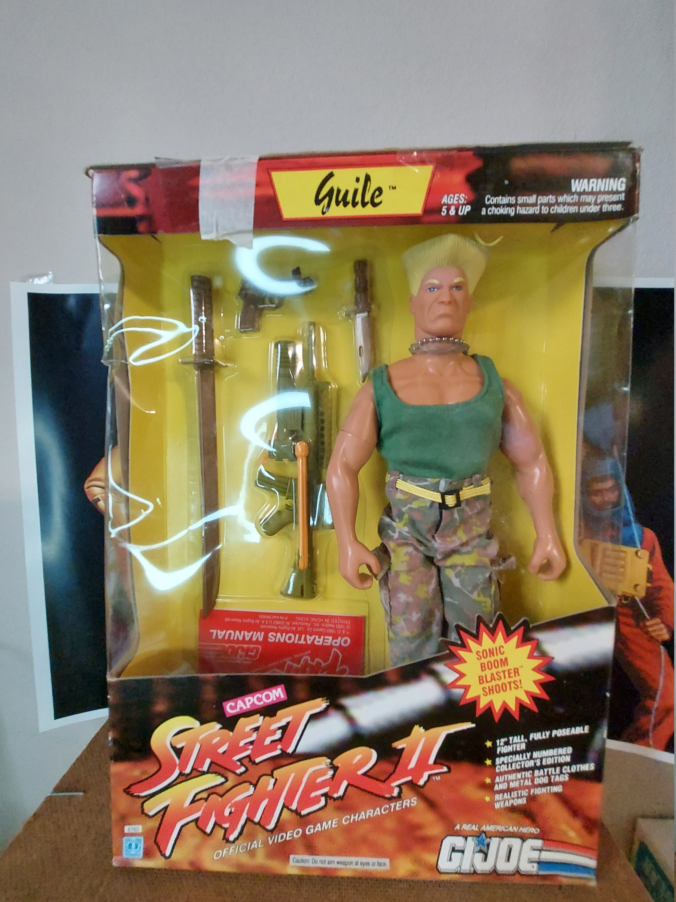 GI Joe 1993 Capcom Hasbro Street Fighter 2 Guile 12 Inch Sealed In Box.