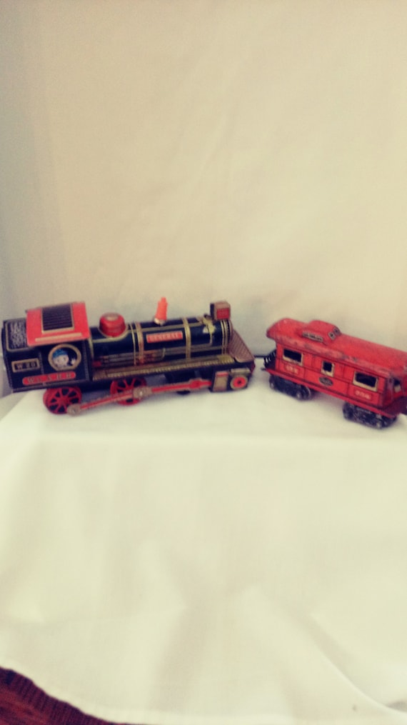 vintage tin trains