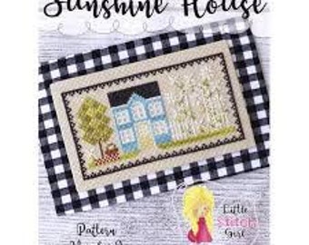 Sunshine House cross stitch chart by Little Stitch Girl