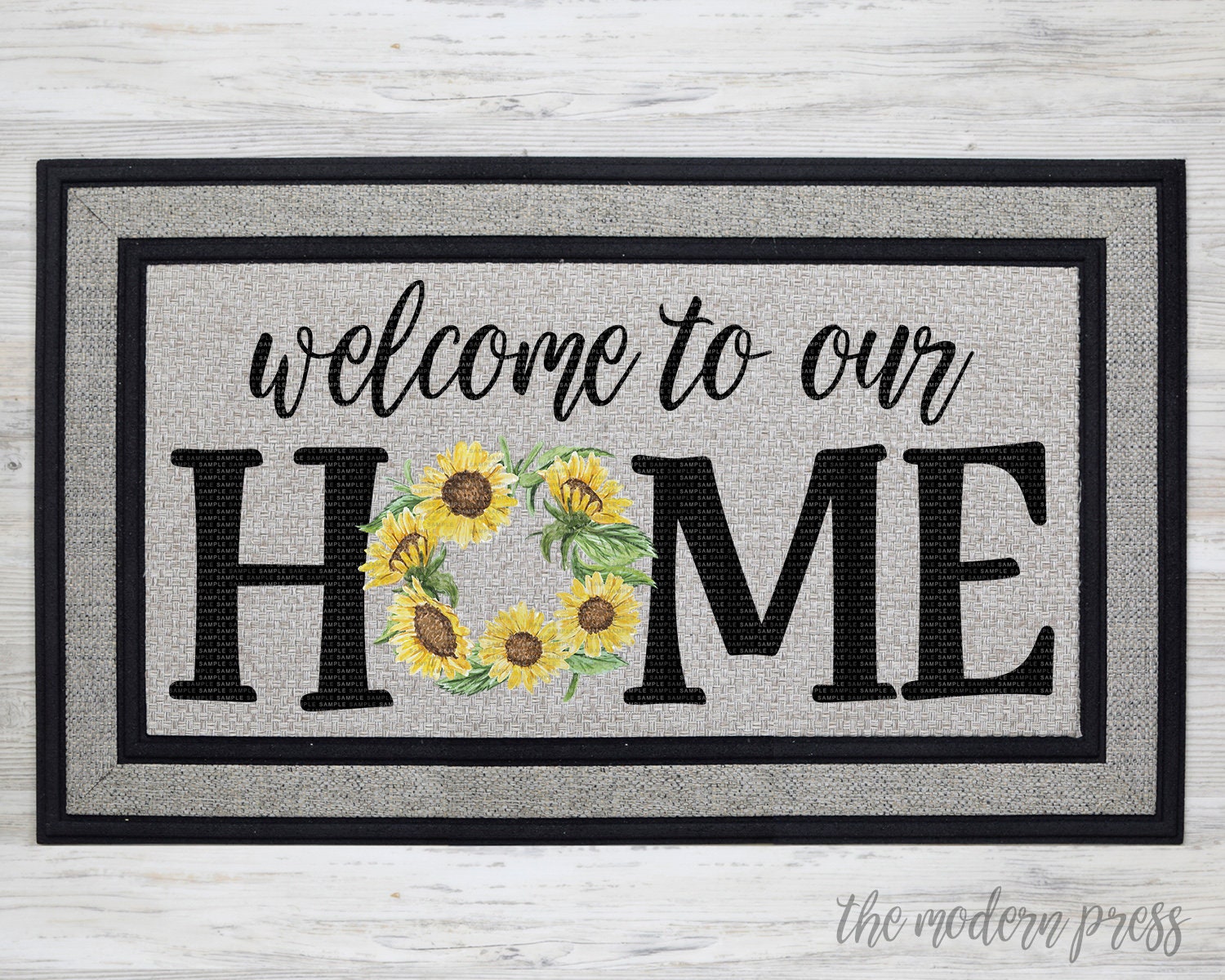 Sublimation Doormat Welcome to Our Home Sunflowers - Etsy