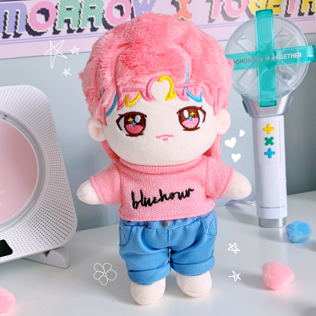 TXT ヨンジュン blue hour ピンクモリ 20cm ドール ぬいぐるみ Blue Hour Yeonjun 20 Cm Plush Doll - Etsy