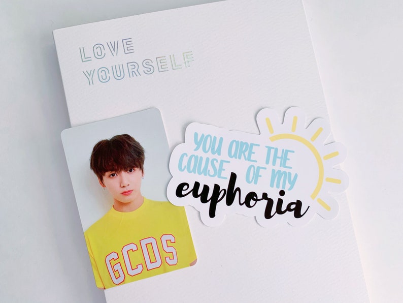 euphoria lyrics sticker bts stickers for laptop phone etsy