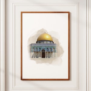 Al Aqsa Mosque Art Print: Islamic Wall Decor (Ramadan Gift)