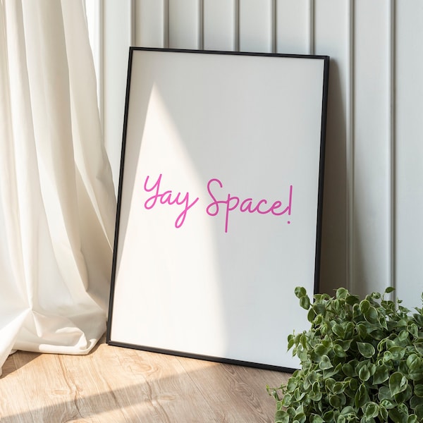 Yay Space | 2023 Barbie Movie, Women Empowerment, Barbie Quotes, Feminist Art Print, Typography Wall Art Print, Printable Quotes
