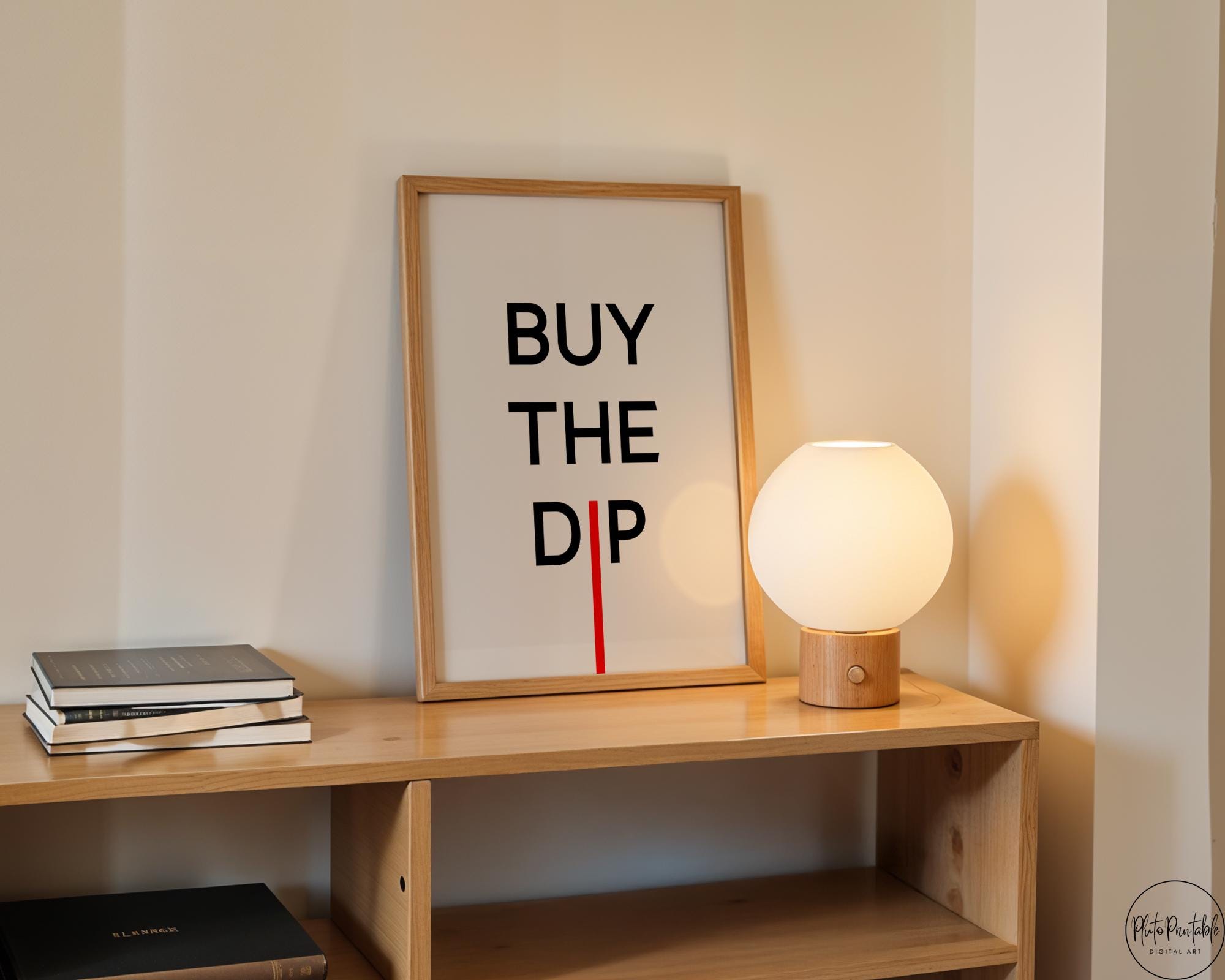 Buy the Dip Crypto Art Print: Funny Bitcoin Trader Gift (Digital Download)