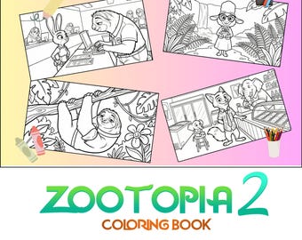 Desenhos para colorir de Zootopia 2 para crianças: Zootopia - Desenho, Download em PDF, Tamanho A4/Carta (EUA)