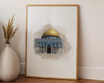 Masjid Al Aqsa Jerusalem Wall Art: Islamic Wall Decor (Ramadan Decoration)
