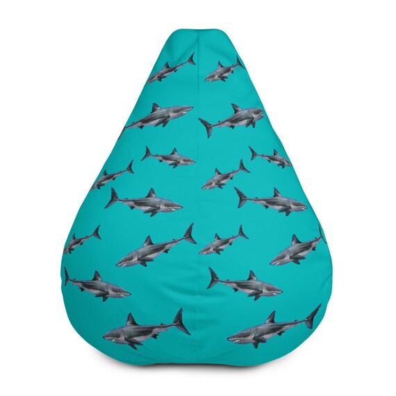 Great White Shark Bean Bag Chair Cover Etsy