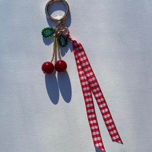 Cherry Bag Charm Keychain