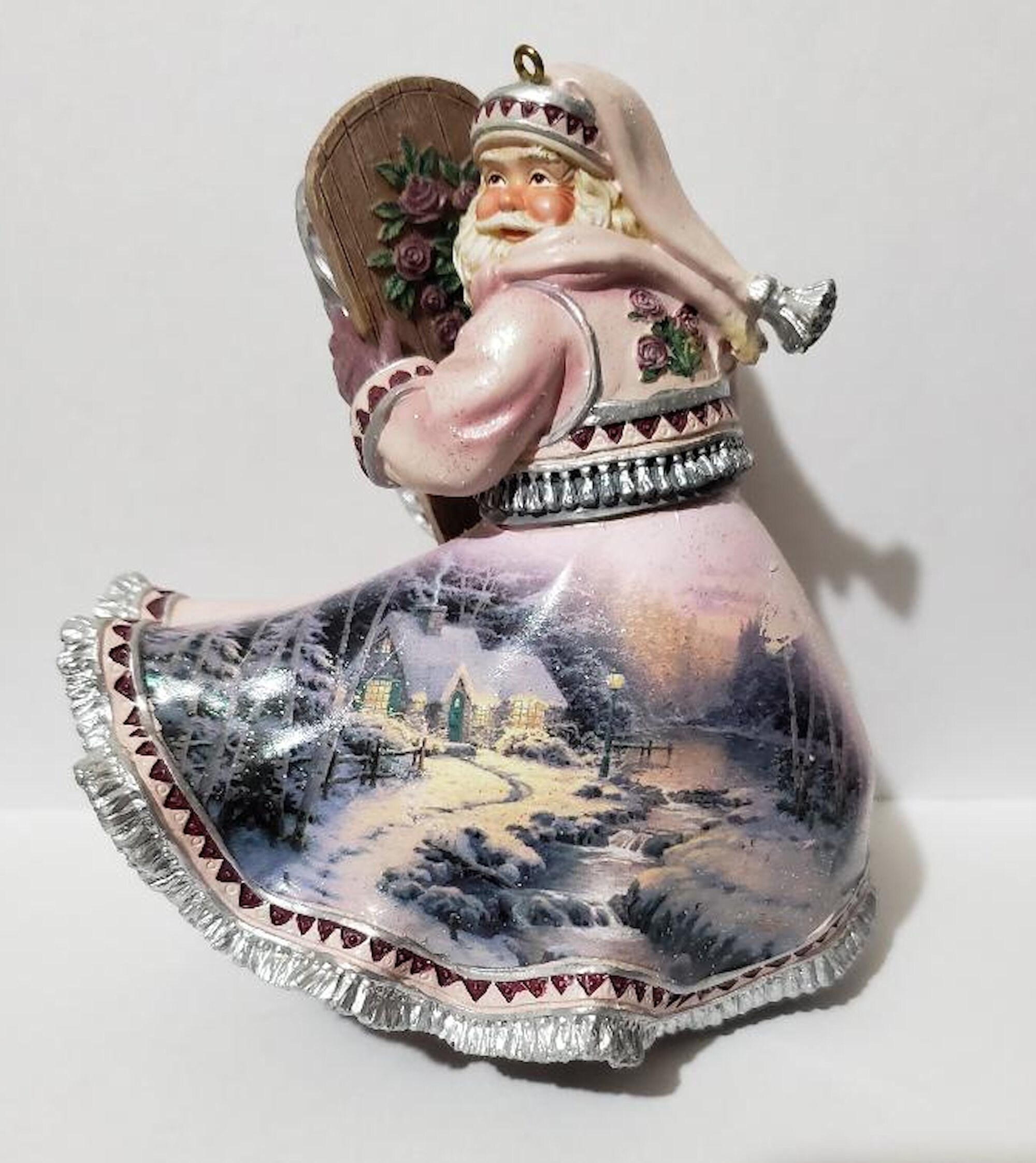Thomas Kinkade Old World Santa Christmas Ornament Winter Etsy