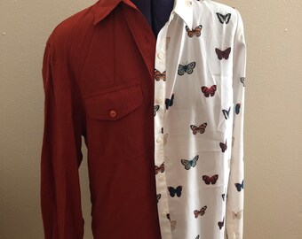 Half Button Shirt Etsy Half Button Shirt Etsy