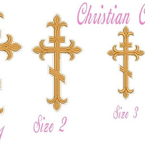 Cross Embroidery Design. Machine embroidery Design. Christian Cross Embroidery Design.