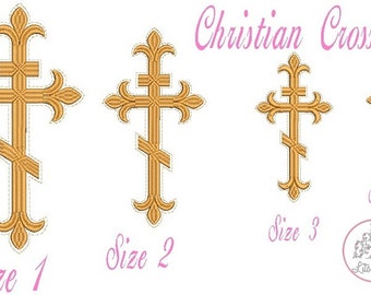 Cross Embroidery Design. Machine embroidery Design. Christian Cross Embroidery Design.